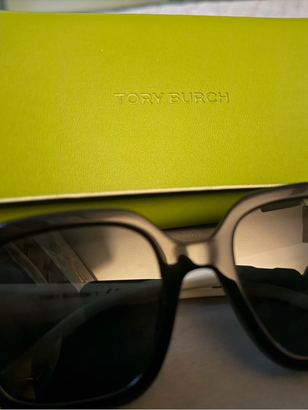 Tory Burch Black Sunglasses with Gold Accents